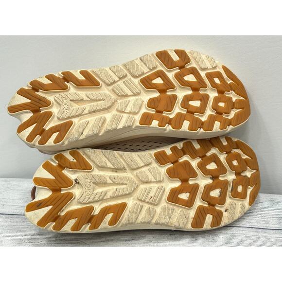 HOKA Womens Vanilla/Sandstone Logo Lace Up Kawana 2 Sneaker Shoes US Size 11B - Picture 10 of 11